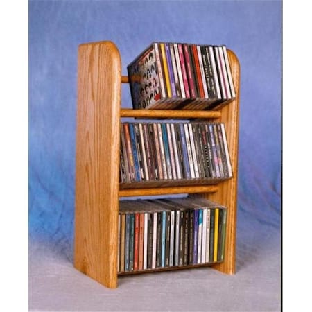 Wood Shed Wood Shed 304 Solid Oak 3 Row Dowel CD Rack 304